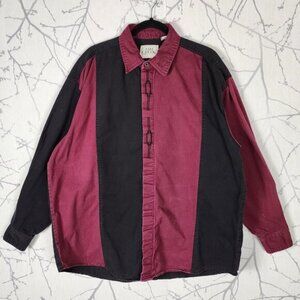 Ash Creek VTG Colorblock Aztec Embroidered 100% Cotton Western Shirt